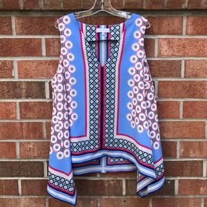 1. State Printed Sleeveless Trapeze Top sz S